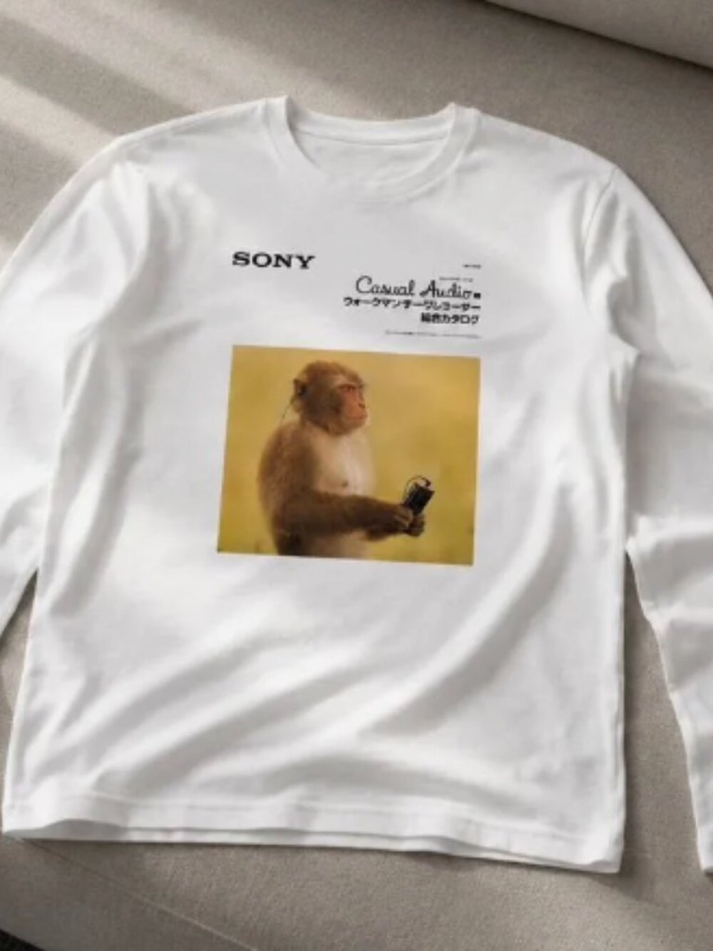 Sony Graphic Long Sleeve T-Shirt Monkey Print